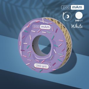 Лента абразивная белая одноразовая папАм ЭКСПЕРТ (без пластикового футляра) СТАЛЕКС ПРО 240 зернистость