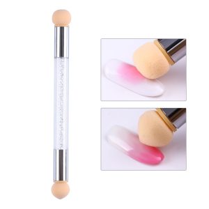 5 Pcs Sharp Round Replaceable Sponge Heads Gradient Brush Shade Maker Pen Nail Art Tool