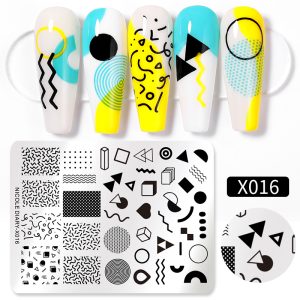 NICOLE DIARY-X016 Rectangle Nail Stamping Plates