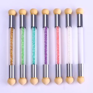 1 Pc Double-Head Nail Sponges Ombre Brush for Gel Nails