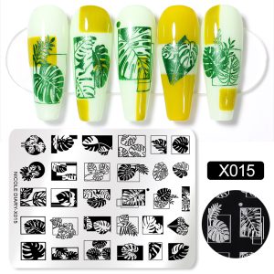 NICOLE DIARY-X015 Rectangle Nail Stamping Plates