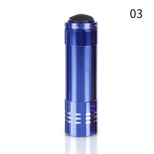 Mini 9 LED Flashlight Ultraviolet Light Nail Dryer UV Lamp not Including Battery
