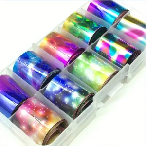 Nail Art Foil Flower Lasering Nail Wraps