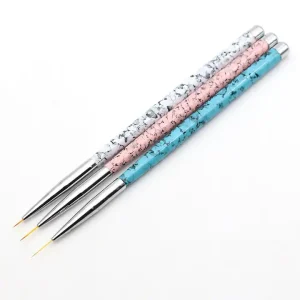French Stripe Nail Drawing Flowers Pen UV Painting Nail Art Brush Set