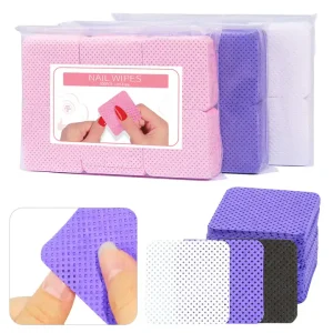 Fabric Eyelash Extension Wipes Nail Polish Remove Pads Nail Art Wipes