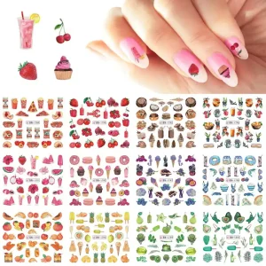 Flowers and Leaf and other Nail Art Decals Water Transfer Nail Stickers