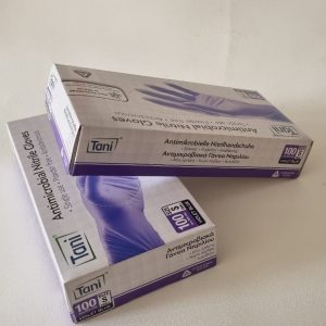 Nitrile gloves (violet) Antimicrobial