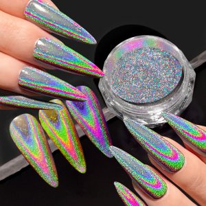 Holographic Rainbow Nail Powder 0.3g/Box Laser Effect Chrome Powder