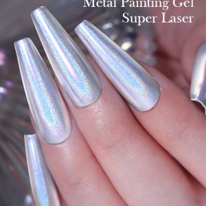 BORN PRETTY 5 мл супер лазерный металлический гель-лак серебряный лазерный зеркальный эффект гель для рисования на ногтях