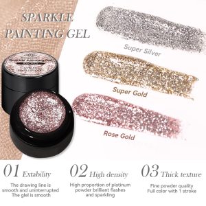 BORN PRETTY 5 мл глянцевый блестящий увлажняющий Гель-лак Sparkle Paint Gel