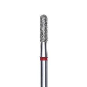 Diamond Nail Drill Bit Rounded Cylinder Red EXPERT Head Diameter 2,3 Mm / Working Part 8 Mm