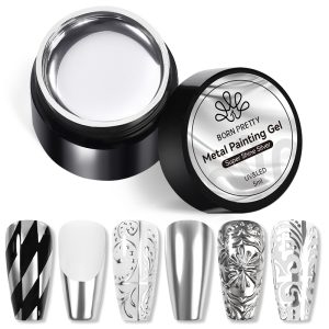 BORN PRETTY 5ml Super Shiny Silver Metallic Drawing Painting Gel