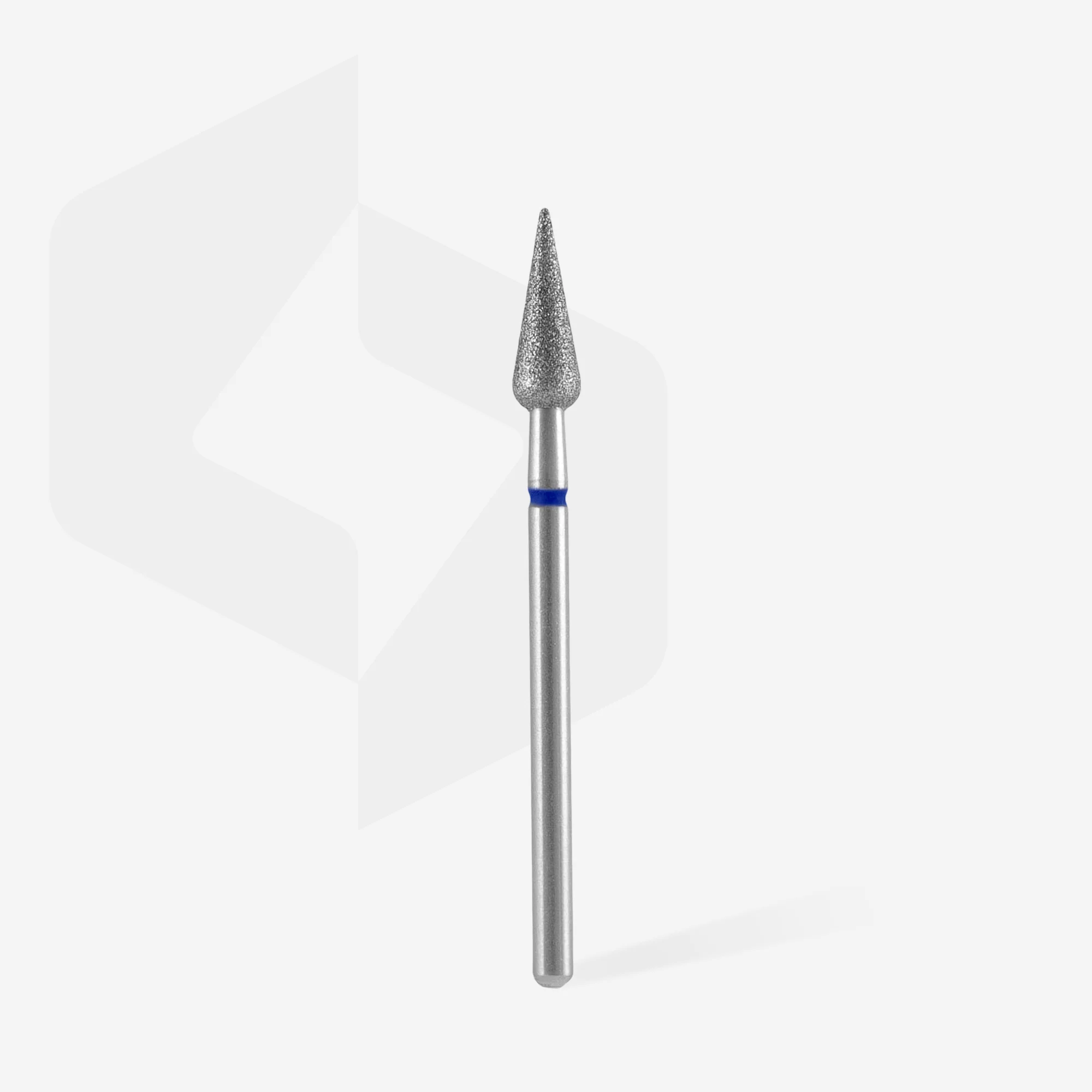 Diamond nail drill bit pointed pear blue EXPERT head diameter 4 mm / working part 12 mm - Image 2