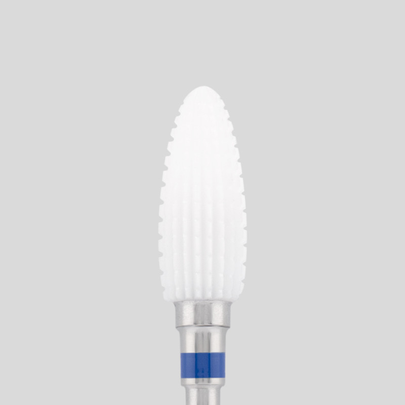 Фреза керамическая "кукуруза" прямая, синяя насечка, L-14,0 мм., Ø6,0 мм — изображение 2