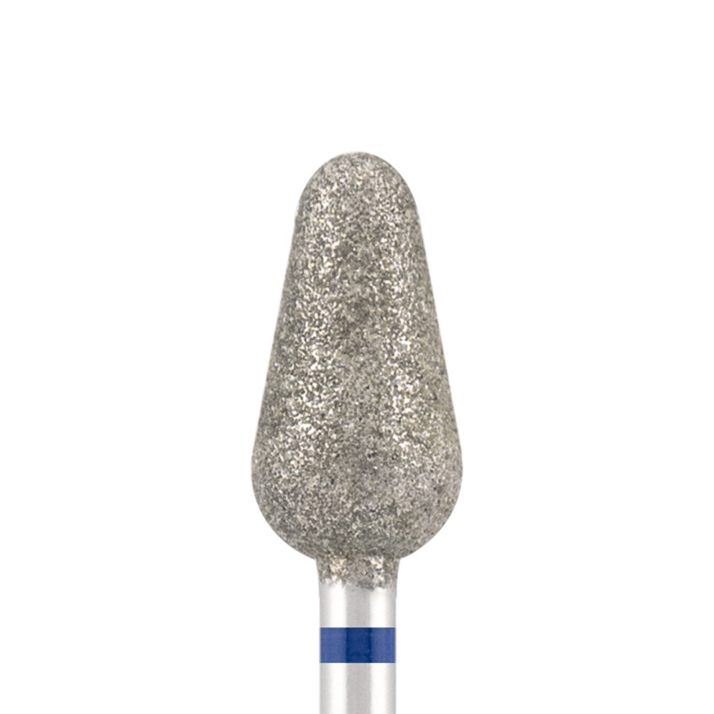 Фреза алмазная "закругленная капля" синяя насечка, L- 12,5 мм, Ø6,5 мм. — изображение 2