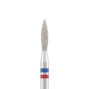 Diamond bit "flame" blue-red, L- 8,0 mm, Ø2,1 mm
