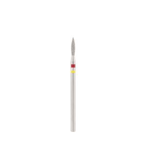 Diamond bit "flame" red-yellow, L- 8,0 mm, Ø1,8 mm