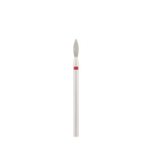 Diamond bit "flame" sharp red, L- 10,0 mm, Ø2,3 mm