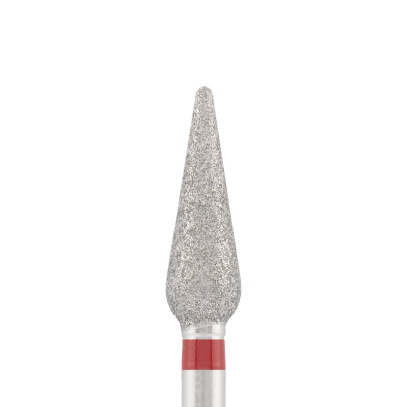 Diamond bit "sharp drop" red, L- 12,0 mm, Ø4,0 mm - Image 2