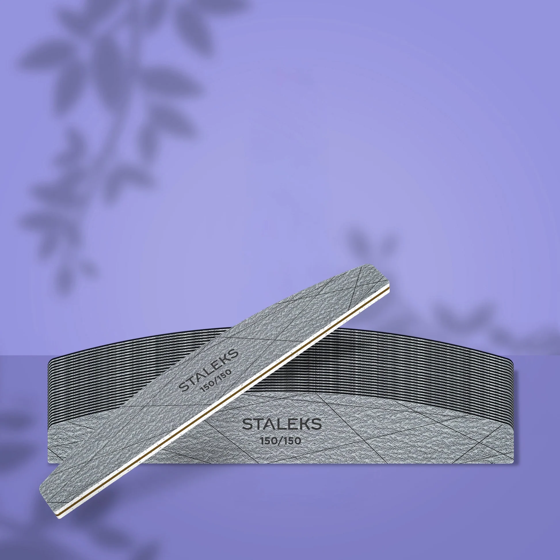 STALEKS SMART 40 Минеральная пилка для ногтей полумесяц, 150/150 грит (25 шт).
